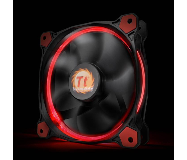 THERMALTAKE Riing 12 LED Red 3 Pack (3x120mm, LNC, 1500 RPM) Retail/Box CL-F055-PL12RE-A - 1389559 - zdjęcie 2